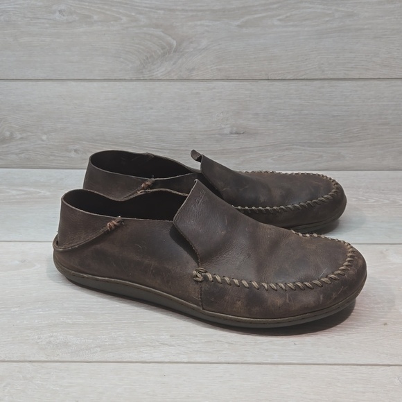 Olukai Mens Akahai Leather Loafer Slip on shoes sz 11.5 main image 6